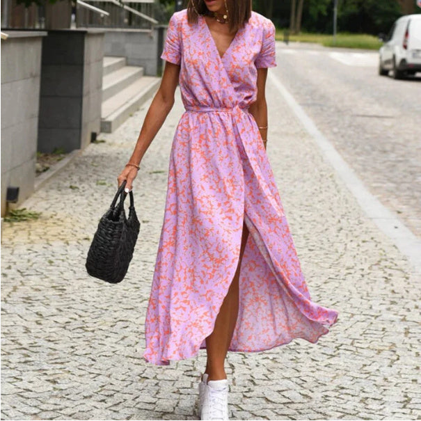 Robe Longue à Imprimé Floral