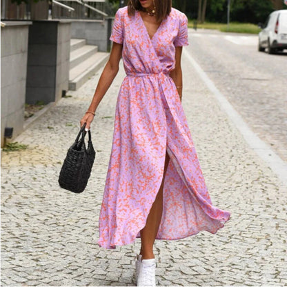 Robe Longue à Imprimé Floral