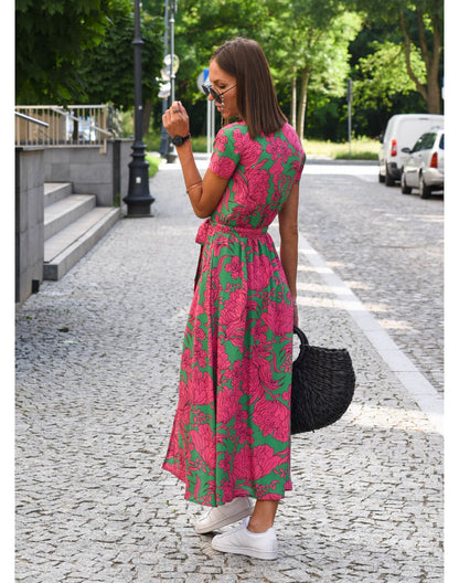 Robe Longue à Imprimé Floral