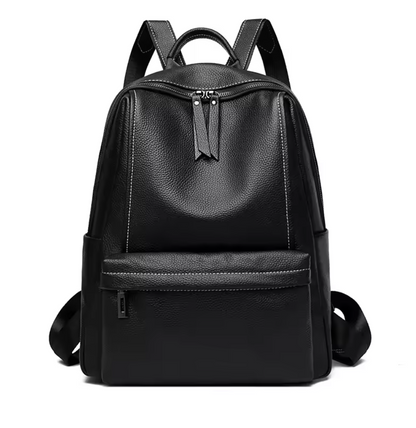Sac à Dos en Cuir Véritable Souple – Élégance Décontractée & Grande Capacité