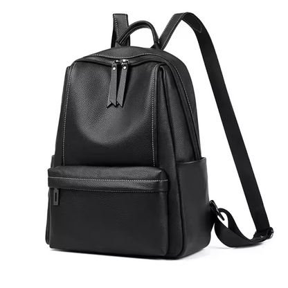 Sac à Dos en Cuir Véritable Souple – Élégance Décontractée & Grande Capacité