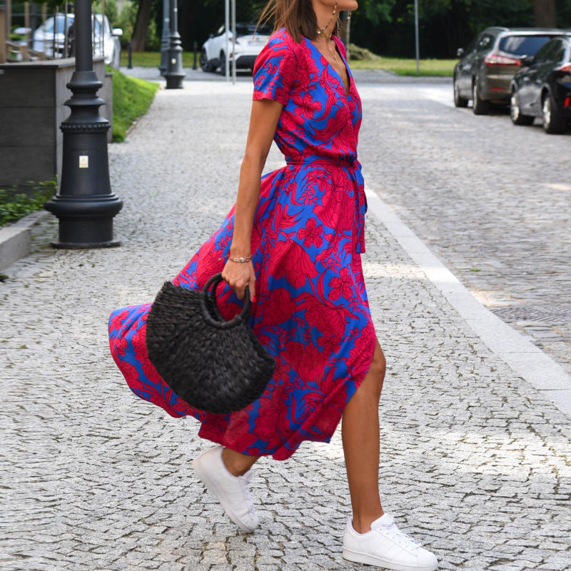 Robe Longue à Imprimé Floral