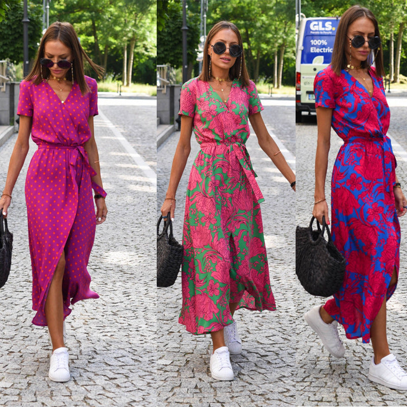 Robe Longue à Imprimé Floral